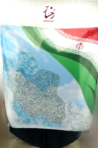 روسری پرچم با نقشه ایران 🇮🇷 روسری ایران